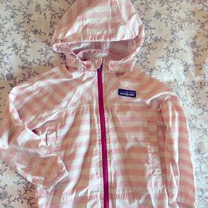 Patagonia Pink and White Striped Jacket